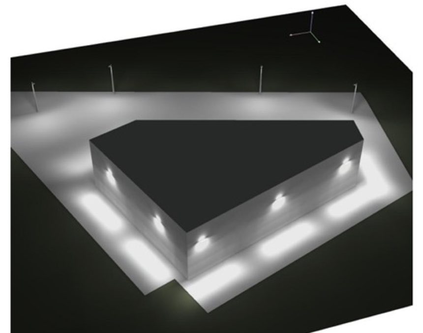 Simulation 3D d'étude d'éclairement extérieur